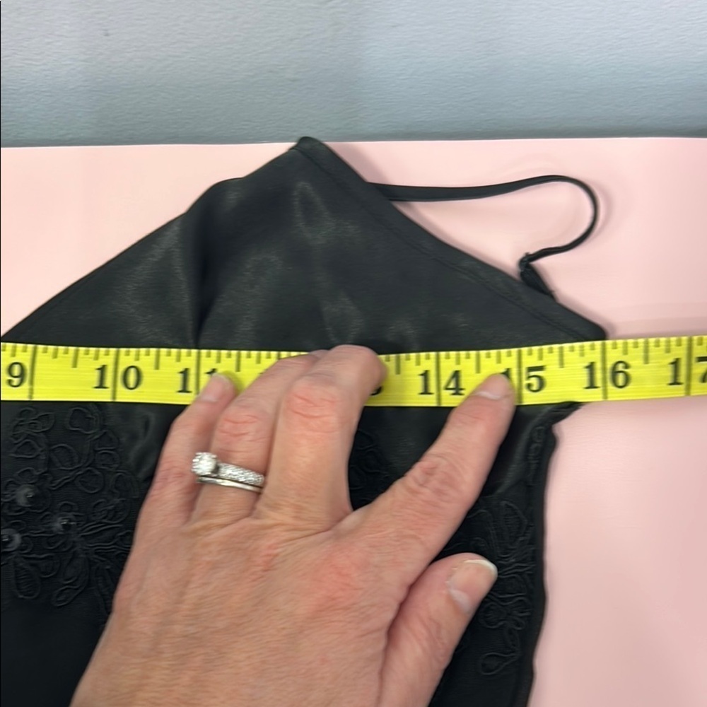 La Vie En Rose Black Slip Dress - Picture 8 of 9